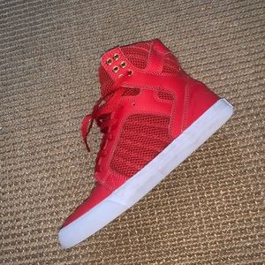 SUPRA red high top sneakers